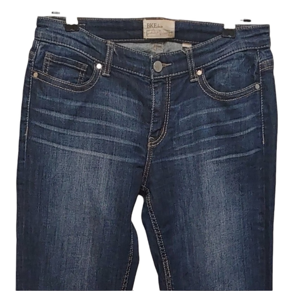 ❌SOLD❌BKE Payton Bootcut BUCKLE Jeans Mid-Rise Dark Wash Stretch Denim 27x33 - Picture 2 of 16